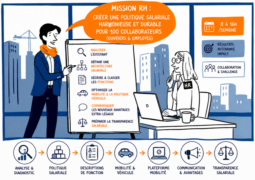 HR Consultant (FR+NL) Mission Politique Salariale - 1 à 2 jr/sem. BXL