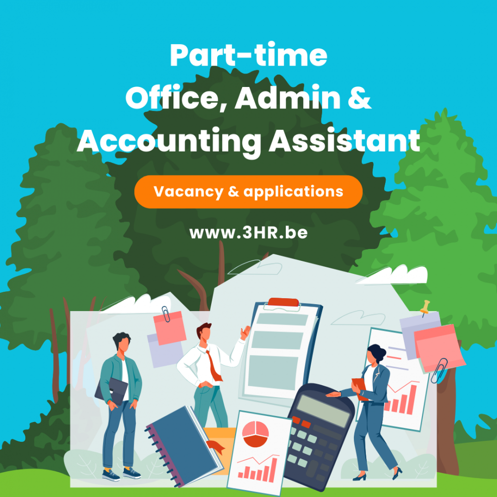 Part-time Office, Admin & Accounting Assistant pour le secteur non-marchand